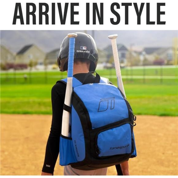 Baseball Bag - Backpack for Baseball, Softball, Tball - Adults & Youth Bat Bag